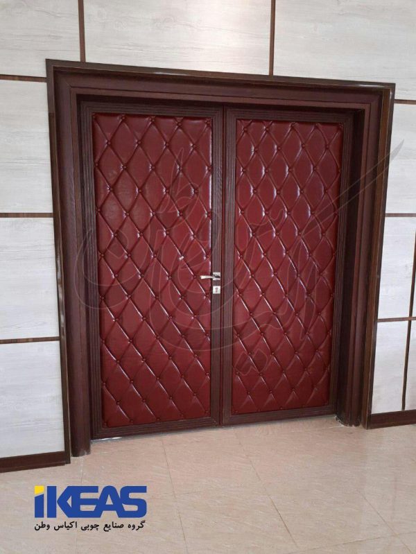 درب آکوستیک رویه چرمی دولنگه